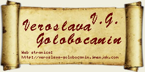 Veroslava Golobočanin vizit kartica